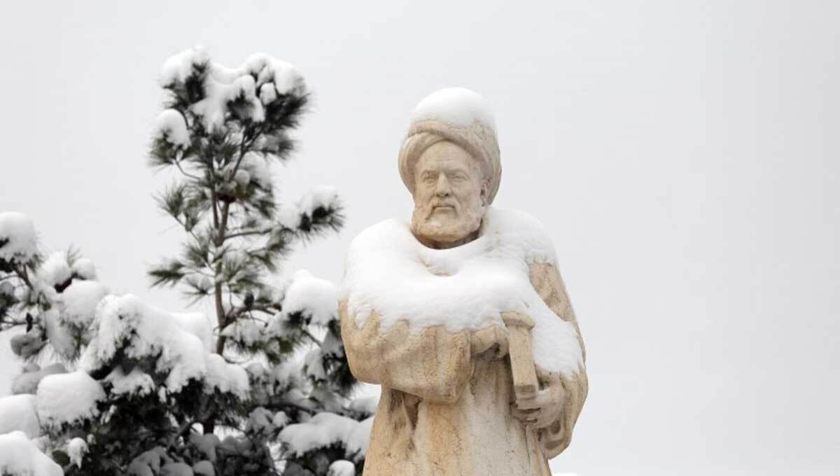بارش برف در همدان