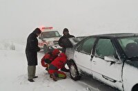 حوادث رانندگی دریک روز برفی ۶مصدوم داشت