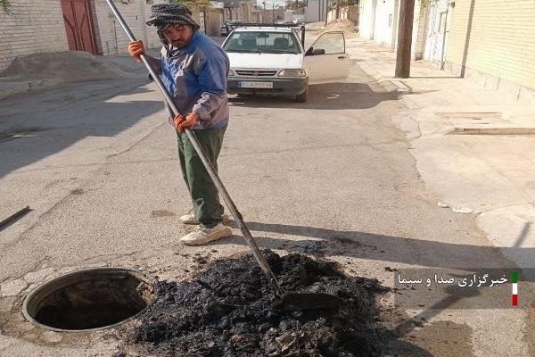 انجام بیش از یکهزار و ۷۰۰ مورد رفع گرفتگی و لایروبی شبکه فاضلاب در بندر امام خمینی