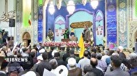 وداع مردم قم با پیکر چهار شهید تجاوز رژیم صهیونیستی در حرم کریمه اهل بیت(س)