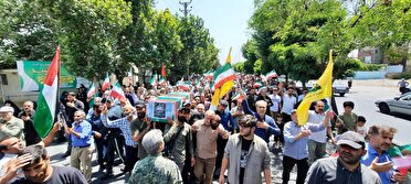 تشییع پیکر مطهر پاسدار شهید روح الله نوری در مهرشهر