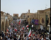 حضور پرشور مردم استان یزد در راهپیمایی جمعه خشم و نصر