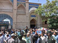 تشییع پیکرهای زوج شهید سبزواری