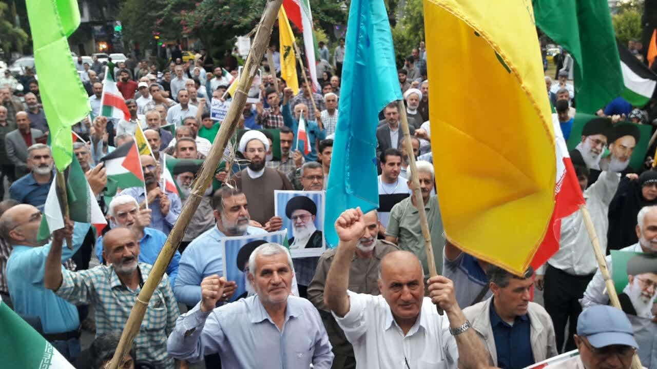 تجمع مردم مازندران در حمایت از نیرو‌های مسلح