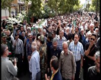 تشییع پیکر ۲ شهید حملات رژیم تروریستی در استان سمنان