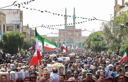 پیام  قدردانی از حضور مردم در آیین تشییع شهدا