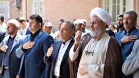 مراسم اعلان عزای حسینی در محوطه شهرداری ارومیه 