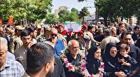 تشییع پیکر شهید ملایری حمله هوایی به پدافند خنداب
