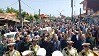 تشییع پیکر مطهر نخستین شهید مبارزه با دشمن صهیونیستی بخش سنگر