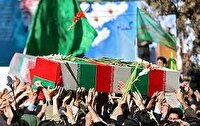 وداع با شهید مدافع وطن ،  تشییع پیکر سردارشهیدقبادالفتی باحضور گسترده مردم کامیاران