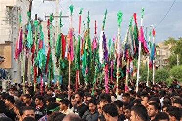آئین عزاداری علم گردانی در میناب