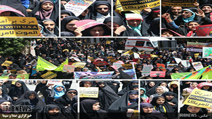 تصاویری از حضور پرشور بانوان دلفانی در راهپیمایی روز جهانی قدس